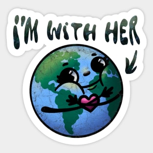 I’m With Her Sticker